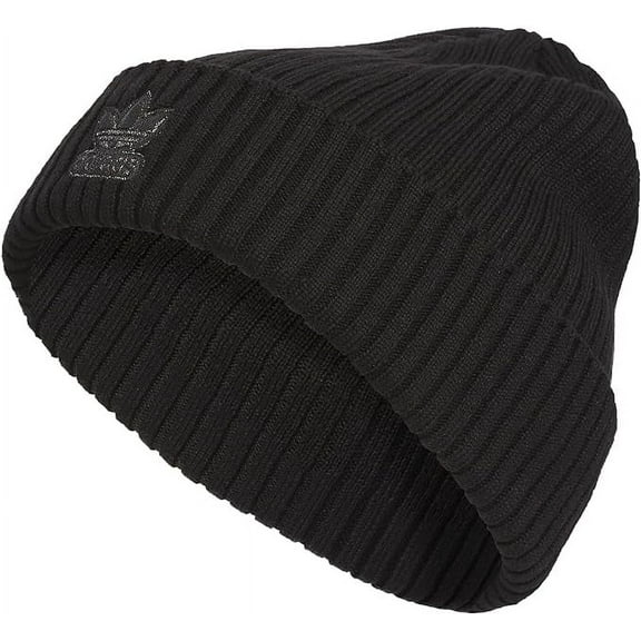 Adidas Originals Women's Flurry Cuff Fold Beanie, Black/Black Metallic, One Size