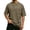 Khaki, variant on Men'S Waffle Knit Henley Shirts With Chest Pocket Short Sleeve Casual Loose Fit Breathable Tops For Workout And Daily Activities,Navy,M