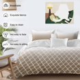 thumbnail image 3 of 3 Piece Brown Ombre Stripe Duvet Cover Set Queen Size,Microfiber Comforter/Quilt Cover with Corner Ties and 2 Pillowcases,Modern Abstract Art Gradient Striped All Season Bedding with Zipper Closure, 3 of 8
