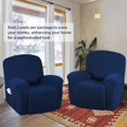 thumbnail image 2 of Super Stretch Couch Covers Recliner Covers Recliner Chair Covers Form Fitted Standard / Oversized Power Lift Reclining Slipcovers, Feature Soft Thick Jacquard, Navy, 2 Pack, 2 of 7