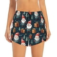 thumbnail image 2 of Picia Cute Santa Claus Gift Pattern Women's 2 in 1 Athletic Running Shorts High Waisted Workout Casual Gym Sweat Shorts with Comfy Liner Zipper Pockets-XX-Large, 2 of 9