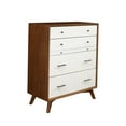 thumbnail image 4 of Alpine Furniture Flynn Mid Century Multi-function Wood Chest in Acorn-White, 4 of 5