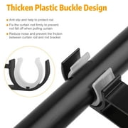 4pcs Curtain Rod Holders, TSV Curved Shower Curtain Rod Holders Wall Ceiling Mount Curtain Rod Brackets Hardware Decorative Drapery Heavy Duty Window Rod Hooks Hangers Curtain Pole Wall Brackets