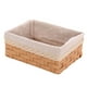 thumbnail image 1 of Cesta de almacenamiento de imitación de mimbre rectangular decorativa rústica L, 1 of 9