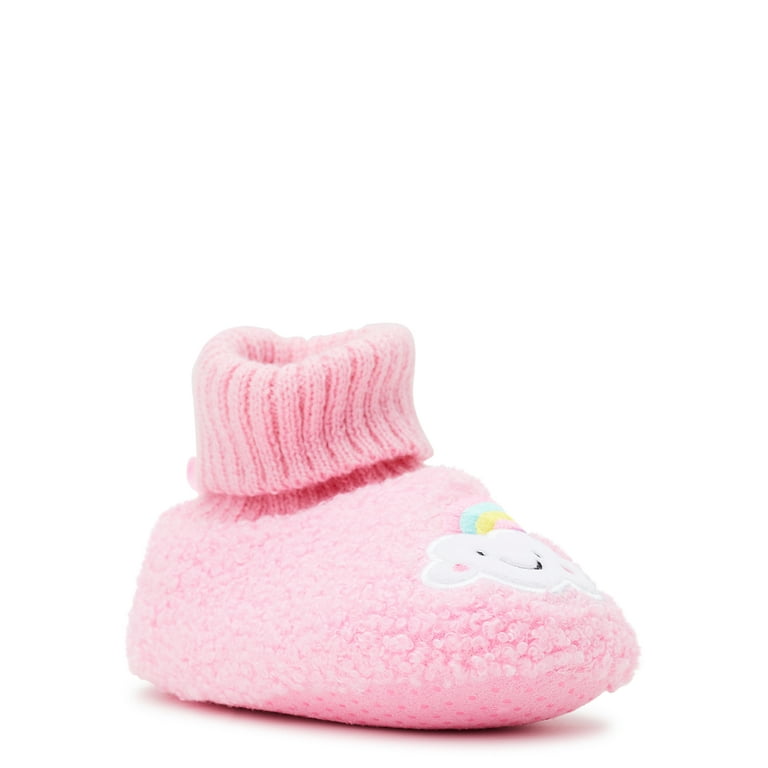 Wonder Nation Baby Girls Rainbow Bootie Slippers Sizes 2 6 Walmart