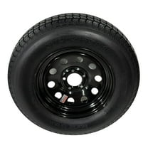 Trailer Tire on Rim ST205/75D15 Tex Star LRC 6 PLY Bias 5 Lug Black Modular Wheel 5X4.5" Bolt Pattern