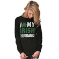 thumbnail image 4 of St Patricks I Love My Irish Husband Women's Long Sleeve T Shirt Brisco Brands L, 4 of 6