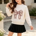thumbnail image 3 of CYRBOKO Sweaters for Girls, Soft Casual Winter Warm Long Sleeve Knitted Tops Beige Size 9-10 T, 3 of 6