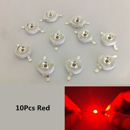 

RONSHIN 10Pcs/Set 3W LED High Power Super Bright Lamp Beads Night Light for Flashlight Stage Yard