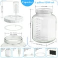 thumbnail image 5 of 2 Pack 1.1 Gallon Syntic Glass Fermentation Jars with Air Lock, Fermenting Jar for Pickling Kimchi 142 oz Clear, 5 of 7