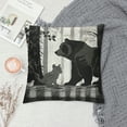 thumbnail image 2 of Throw Pillow Cover ",Grey Black Plaid Double Sides Print Cushion Cover for Bed Sofa, Silhouette Pack Square Couch Pillow Cover, 2 of 5