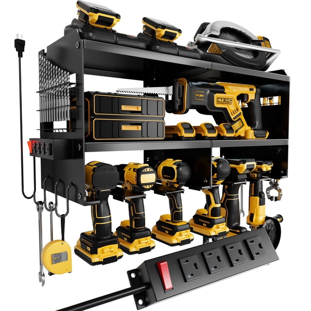 Organizador de herramientas eléctricas Spampur, soporte de pared, 190 kg, carga 4 salidas