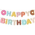 thumbnail image 1 of Banner de feliz cumpleaños con temática de dona. Ideal para cumpleaños infantiles y fiestas de bienvenida., 1 of 5