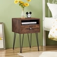 thumbnail image 2 of 23.7"Tall 1 - Drawer Iron Nightstand, 2 of 7