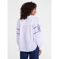 thumbnail image 4 of Scenario Women's and Women's Plus Embroidered Top with Long Sleeves, Sizes XS-4X, 4 of 7