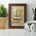 thumbnail image 6 of Antique Ship Plan II -Framed Print w/glass-Chestnut, 6 of 8
