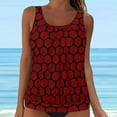 thumbnail image 5 of Linfrsh Tankini Swimsuits for Women Trendy Swim Tops Women Top Only Modest Bathing Suit Top Swimwear Plus Size ,M, 5 of 7
