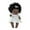 Black-199, variant on 14inch Black Enamel Doll, Full Puppet Head Design, Explosives Style, Children's Birthday Gift, Christmas Present, Collectible Toy, Kid-Friendly Craft, Artistic Doll Puppet JACSZPA | Pvc, Black
