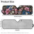 thumbnail image 7 of Uorisanigo Windshield Sun Shade for 2018-2024 Jeep Wrangler JL JLU & Gladiator JT, Folding Butterfly Flowers Sunshade Heat Shield Front Window Visor Shade, Aluminum Foil Film Structure, 7 of 7