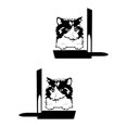 thumbnail image 2 of 2 Sujetalibros Metálicos con Forma de Gato, Soporte para Libros, Elegantes, Ahorran Espacio, Resistentes Al óxido, Organizador de Libros para, 2 of 7