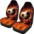 thumbnail image 5 of Uourmeti Flames Football Car Front Seat Covers 3 Pack, Seat Protection Cover Polyester Breathable Easy to Install for Cars Trucks Vehicles Interior, 5 of 10