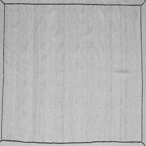 Ahgly Company Indoor Square Abstract Gray Contemporary Area Rugs, 8' Square