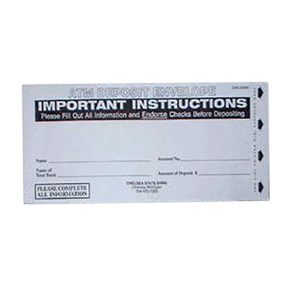 Generic ATM Envelopes Box of 500 Drive Thru Envelopes Deposit
