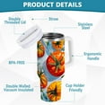 thumbnail image 2 of Yayeee 30oz Stainless Steel Tumbler with Straw and Handle Double-Wall Insulated Travel Water Bottle, Watercolor Tomatoes, 2 of 8