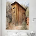 thumbnail image 1 of Outhouse Tapestry, Old Wooden Shed in the Outback Country Side Olive Trees, Fabric Wall Hanging Decor for Bedroom Living Room Dorm, 5 Sizes, Dark Green Caramel, by Ambesonne, 1 of 1