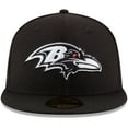 thumbnail image 2 of Men's New Era Black Baltimore Ravens B-Dub 59FIFTY Fitted Hat, 2 of 5