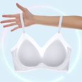 thumbnail image 5 of Zpanxa Womens Bras Wireless Seamless Push-up Padded Full Coverage with Adjustable Straps Breathable Everyday T-Shirt Bra White 36BC, 5 of 7
