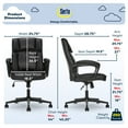thumbnail image 3 of Serta Hannah Bonded Leather High Back Executive Chair with Arms - Black, 3 of 12