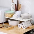 thumbnail image 5 of Expandable Kitchen Shelf, Adjustable Cabinet Organizer, Multifunctional Space Saving Rack for Countertop Pantry Wardrobe Storage, 5 of 6
