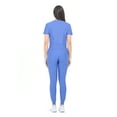 thumbnail image 4 of Womens Jogger Scrub Set Ultra Stretch Medical Scrub Top & Pants (Ceil Blue, 2X-Large), 4 of 7