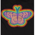 thumbnail image 2 of Multicolored Butterfly Crew Neck Short Sleeve Black Heather Women's Night Shirt-XL, 2 of 3