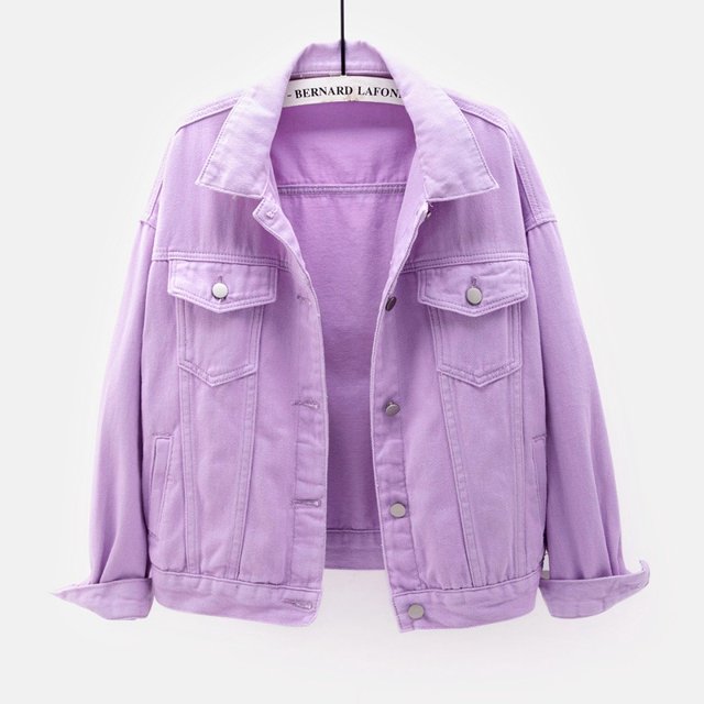Tralilbee Nouvelle Veste en Denim Grande Taille pour Femmes, Manches Longues, Décontractée, Ample