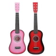 thumbnail image 2 of Beginner Folk Guitar with Comfortable Hold Vintage Style Wooden Instrument for Entertainment 23 Inch, 2 of 5