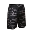thumbnail image 3 of Mens 2 in 1 Running Shorts Quick Dry Athletic Shorts with Liner, Workout Shorts with Zip Pockets and Towel Loop, 3 of 9