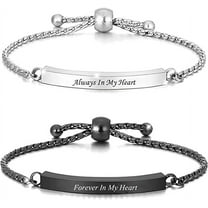 Adjustable Urn Bracelet for Ashes for Women Girls Personalized Custom Stainless Steel Bangle Memorial Cremation Jewelry - Forever in My Heart
