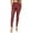 Burgundy, variant on Women's Solid Faux Leggings/Jegging Pants
