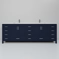 thumbnail image 4 of Jacques 84 in. W Navy Blue Double Bath Vanity, Cultured Marble Top, and Faucet Set, 4 of 8