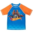 thumbnail image 3 of Hot Wheels UPF 50+ Pullover Rash Guard Swim Trunks Outfit Set Toddler to Big Kid, 3 of 5