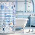 thumbnail image 3 of Manfei Cartoon Bow Snowman Shower Curtain 72Wx72L,Merry Christmas Bathroom Curtain, 3 of 6