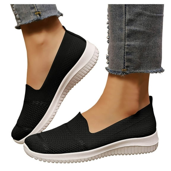 Womens Orthopedic Slip on Sock Loafers Walking Shoes Lightweight Comfortable Knit Nurse Driving Work Sneakers