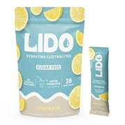 LIDO Hydrating Electrolytes | No Added Sugar | On The Go Powder Packets | No Artificial Ingredients | Vegan & Paleo Friendly | 28 Sticks - Lemonade