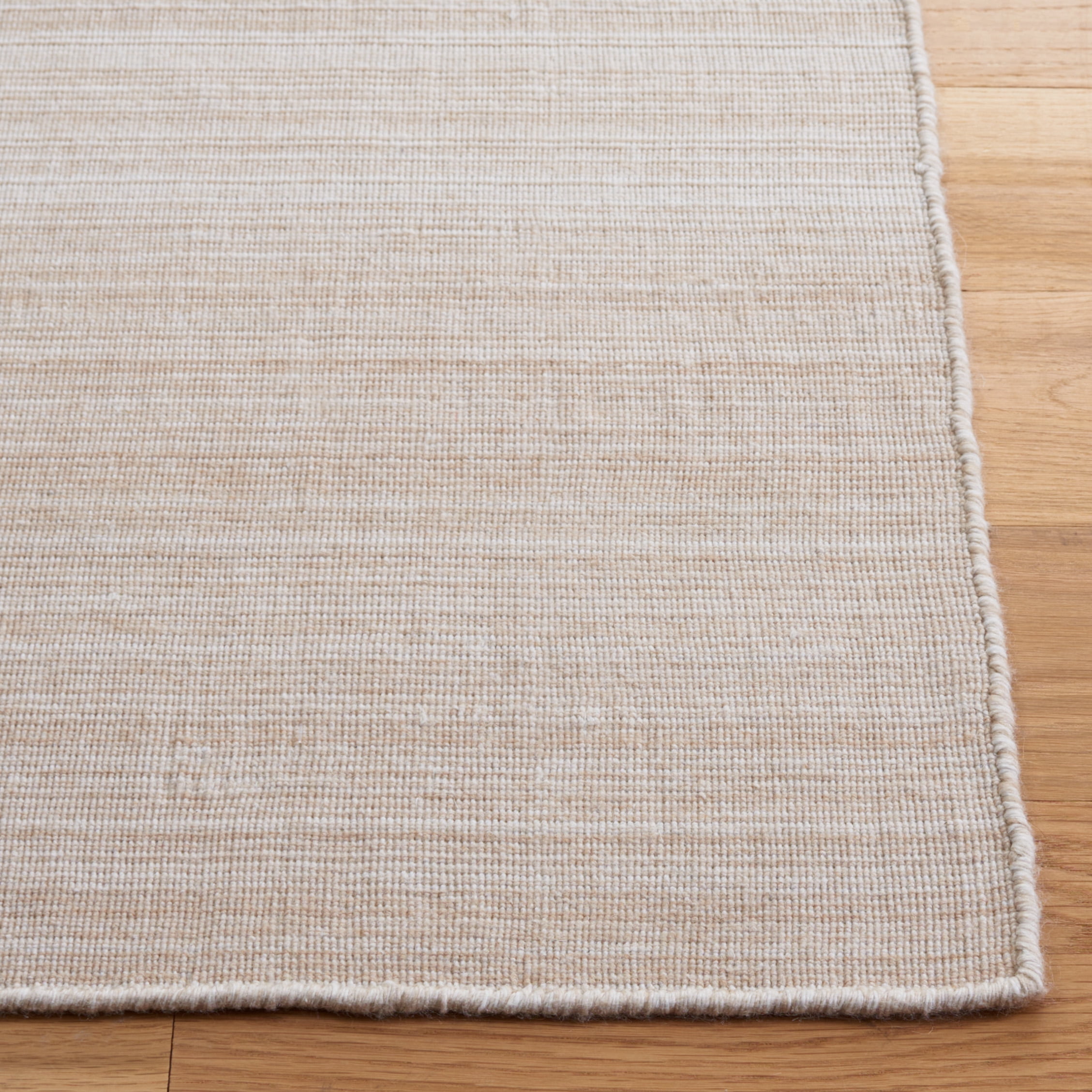 SAFAVIEH Kilim Nadia Striped Polyester Area Rug, Beige, 6' x 6' Square