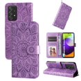 thumbnail image 3 of Funda tipo cartera GANGXUN para Samsung Galaxy A52 , diseño girasol, cuero PU, soporte, cierre magnético, tarjetero, 3 of 5