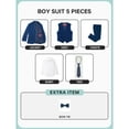 thumbnail image 5 of ETHAN Blue 5 Piece Slim Fit Formal Suit Set for Opposuits Boys Prom Suit Set Ring Bearer Suit 10Y, 5 of 8