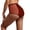 Brick Red, variant on Women's Thin High Waist Leakproof Panties Menstrual Cycle Underwear Breathable Soft Seamless Underwear Dark Blue XS