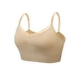 thumbnail image 4 of Coobie Seamless V-Neck Lace Trim Bra 9042, Everyday Bra for Women,Light Nude,X-Large, 4 of 8
